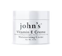 John's Crema hidratante con vitamina E para rostro y cuerpo, 473 ml, con complejo de colágeno hidrolizado para pieles extrasecas y sensibles, sin parabenos, totalmente natural, fabricado en