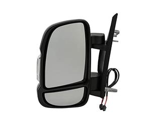 Johns - Espejo retrovisor para Fiat Ducato 06 - LI negro de 12 pines corto con intermitente.