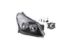 Johns, Faro delantero halógeno compatible con Opel Astra H 03/04 - H7 H1 derecho copiloto + Luces antiniebla + bombillas