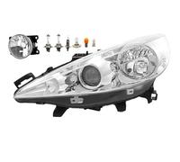 Johns, Faro halógeno delantero apto para Peugeot 207 02/2006 - Wa. H1 H7 H7 izquierda + faros antiniebla + bombilla