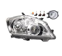 Johns, Faro halógeno delantero principal apto para Toyota Auris 03/10 - H11 HB3 derecho + faros antiniebla + bombilla