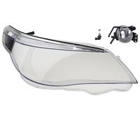 Johns, Faros delanteros de cristal para BMW Serie 5 E60 E61 03-07 con RE + faros antiniebla + bombilla