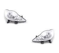 Johns, Juego de faros aptos para Peugeot 107 06/05-01/12 H4, juego izquierdo y derecho