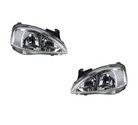 Johns, juego de faros compatible con Opel Corsa Faros C 09/00-06/03 H7/H7 juego izquierdo y derecho