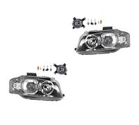 Johns, Juego de faros de xenón para Audi A3 8P 05/2003 - 07/08 D2S H7 izquierda y derecha + faros antiniebla + bombilla