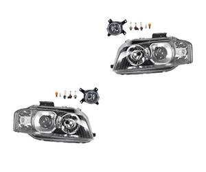 Johns, Juego de faros de xenón para Audi A3 8P 05/2003 - 07/08 D2S H7 izquierda y derecha + faros antiniebla + bombilla