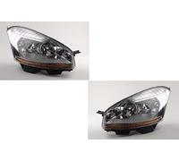 Johns, Juego de faros delanteros aptos para Citroen C4 Picasso 02/07-08/10 H7/H1 Set izquierdo y derecho