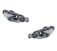 Johns, Juego de faros delanteros compatible con Peugeot 206/CC Faros 09/98- Neuw H7/H7 Set izquierdo y derecho,