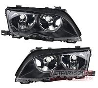 Johns, Juego de faros delanteros para BMW Serie 3 faros negros E46 a partir de 2001-2005 Juego FF/H7-H7 li+re