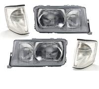 Johns, Juego de faros delanteros para Mercedes W201, intermitentes, H4/H3 li. re. 190 82 hasta 93