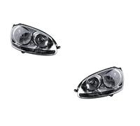 Johns, Juego de faros H7/H7 izquierdo y derecho cromado compatible con VW Golf 5 V a partir de 10/03