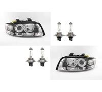 Johns, juego de faros halógenos compatibles con Audi A4 8E 00-04, set izquierdo y derecho H7 H7