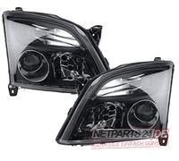 Johns, Juego de faros halógenos para Opel Vectra negro C 02-05 H7 H7 transparente L R