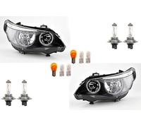 Johns, Juego de faros para BMW Serie 5 E60 E61 07/03 - 03/07 + juego de bombillas L+R