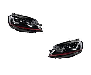 Johns, Juego de faros para Volkswagen Golf VII (5G1/BA5) 08/12-12/16 Xenon D3S/H7 Set izquierda y derecha