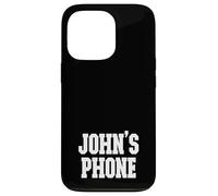 John's Phone John Nombre Personalizado Blanco Negro Carcasa para iPhone 13 Pro