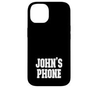 John's Phone John Nombre Personalizado Blanco Negro Carcasa para iPhone 14