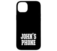 John's Phone John Nombre Personalizado Blanco Negro Carcasa para iPhone 14 Plus