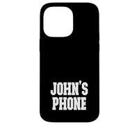 John's Phone John Nombre Personalizado Blanco Negro Carcasa para iPhone 14 Pro Max