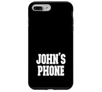 John's Phone John Nombre Personalizado Blanco Negro Carcasa para iPhone 7 Plus/8 Plus