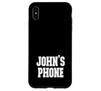 John's Phone John Nombre Personalizado Blanco Negro Carcasa para iPhone XS Max