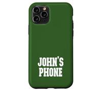 John's Phone John Nombre Personalizado Blanco Verde Carcasa para iPhone 11 Pro