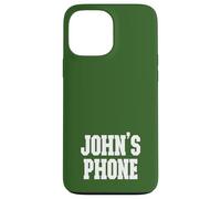John's Phone John Nombre Personalizado Blanco Verde Carcasa para iPhone 13 Pro Max