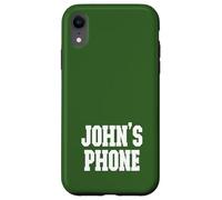 John's Phone John Nombre Personalizado Blanco Verde Carcasa para iPhone XR