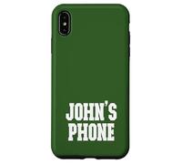 John's Phone John Nombre Personalizado Blanco Verde Carcasa para iPhone XS Max