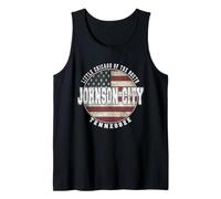 Johnson City Tennessee, Bandera Americana Vintage Camiseta sin Mangas