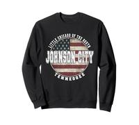 Johnson City Tennessee, Bandera Americana Vintage Sudadera