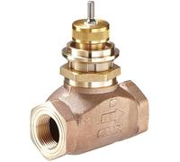 Johnson Controls VG7441CT Series VG7000 - Válvula de globo de bronce, dos vías de empuje hacia abajo para abrir, borde de latón, conexión final NPT, tamaño de válvula de 1/2 pulgadas, 0.73 Cv