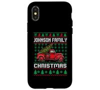 Johnson Family Ugly Christmas Sweater Red Truck Funny Xmas Carcasa para iPhone X/XS