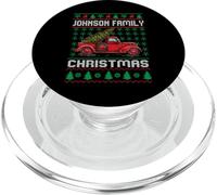 Johnson Family Ugly Christmas Sweater Red Truck Funny Xmas PopSockets PopGrip para MagSafe