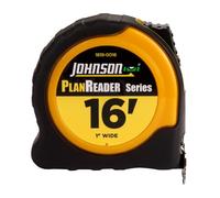 Johnson Level & Tool 1819-0016 - Cinta de alimentación para lector de planes, 16 pies, negro/plateado