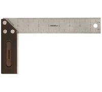 Johnson Level & Tool 1940-0800 cuadrado profesional de bambú carbonizado, 8 pulgadas, acabado de bambú, 1 cuadrado