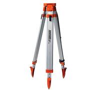 Johnson Level & Tool 40-6335 - Trípode de aluminio para contratista con rosca de 5/8 pulgadas - 11, altura de trabajo de 4'-5', plata/naranja, 1 trípode