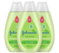 JOHNSON’S Baby Shampoo Camomila con fórmula No llores más (3x300 ml), champú infantil para niños y bebés hipoalergénico y con pH equilibrado, champú sin parabenos