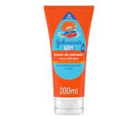 Johnson’s Kids Crema de peinado rizos definidos (200 ml), acondicionador pelo rizado con manteca de karité, 24 h de definición e hidratación, crema rizos para el pelo encrespado de los niños