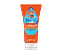 Johnson’s Kids Crema de peinar rizos definidos No llores más 200 ml | Con manteca de karité, 24 h de definición e hidratación, activador de rizos para el pelo encrespado y rizado de los niños