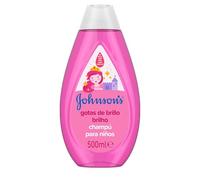 JOHNSON’S Kids Shampoo Brillo y Fuerza (1 x 500 ml), champú hidratante con aceite de argán y proteínas de seda, champú niños que limpia y potencia el brillo, para todo tipo de cabello