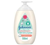 Johnson's Baby Comfort Touch Face & Body Lotion (500 ml), crema hidratante corporal con aroma de coco y jazmín, crema bebé para recién nacido, hidratación duradera, dermatológicamente probada