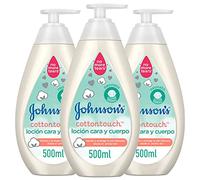 Johnson's Baby Cotton Touch Baño para la Piel Delicada del Recién Nacido - 3 x 500 ml