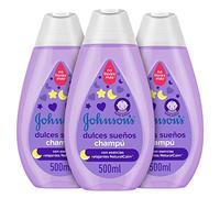 Johnson's Baby Dulces Sueños - Champú con Esencias Relajantes NaturalCalm, Lavanda y Manzanilla, 3 x 500 ml