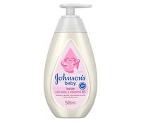 Johnson's Baby Loción Hidratante para Bebé con Aloe Vera y Vitamina B5, 500ml - crema corporal bebé para piel delicada, hidrata y protege la piel sensible del bebé