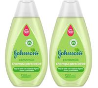 Johnson's Baby Shampoo Camomila con fórmula No llores más (500 ml), champú infantil para niños y bebés hipoalergénico y con pH equilibrado, champú sin parabenos (Paquete de 2)