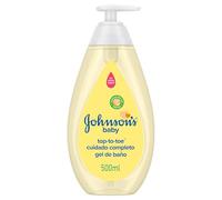 Johnson's Baby Top to Toe Gel de baño (1 x 500 ml), gel de baño para bebé de cuidado completo, gel de ducha con fórmula No llores Más, jabón para bebés recién nacidos