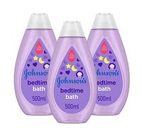 Johnson's Bedtime Bath Multipack, suave y suave para pieles delicadas y uso diario, enriquecido con esencias tranquilas naturales relajantes, 3 x 500 ml