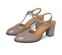 Johnston & Murphy Zapatos de tacón Amy con correa en T para mujer, gris topo, 39 EU
