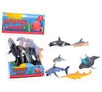 Johntoy 26781 Animal World Sea Animals Pack of 6 In bag, multi (Importación USA)